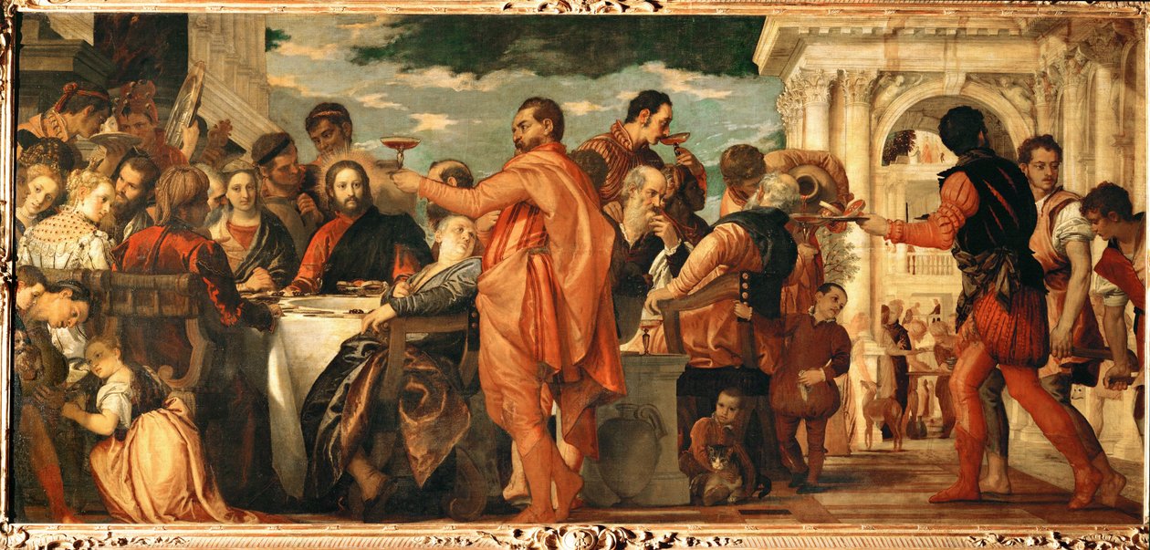 Svatba v Káně (malba na plátně) od (1528-88) Veronese