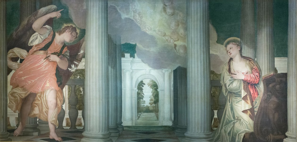 Zvěstování, 1556 (olej na plátně) od (1528 88) Veronese