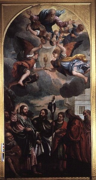 Zebedeova žena se přimlouvá u Krista za své dva syny od Veronese