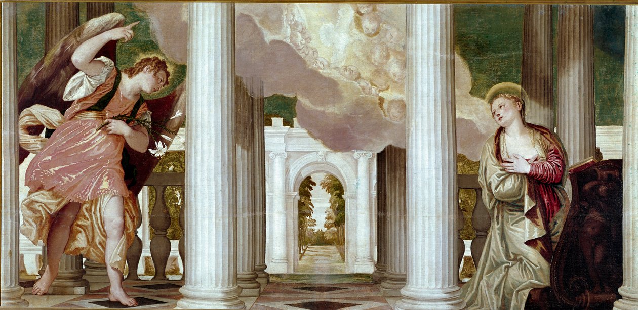 Zvěstování. Obraz Paolo Caliari dit Paolo Veronese (1528-1588) od Veronese