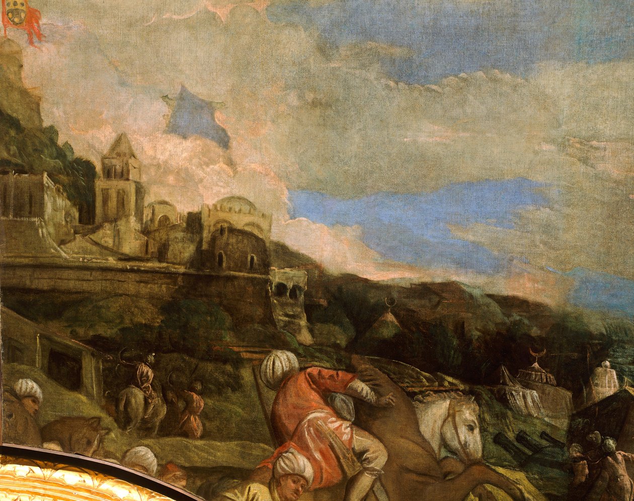 Antonio Loredan osvobozující Scutari od Paola Veronese (1528-1588), detail, sál Velké rady, Palazzo Ducale, Benátky od (1528 88) Veronese