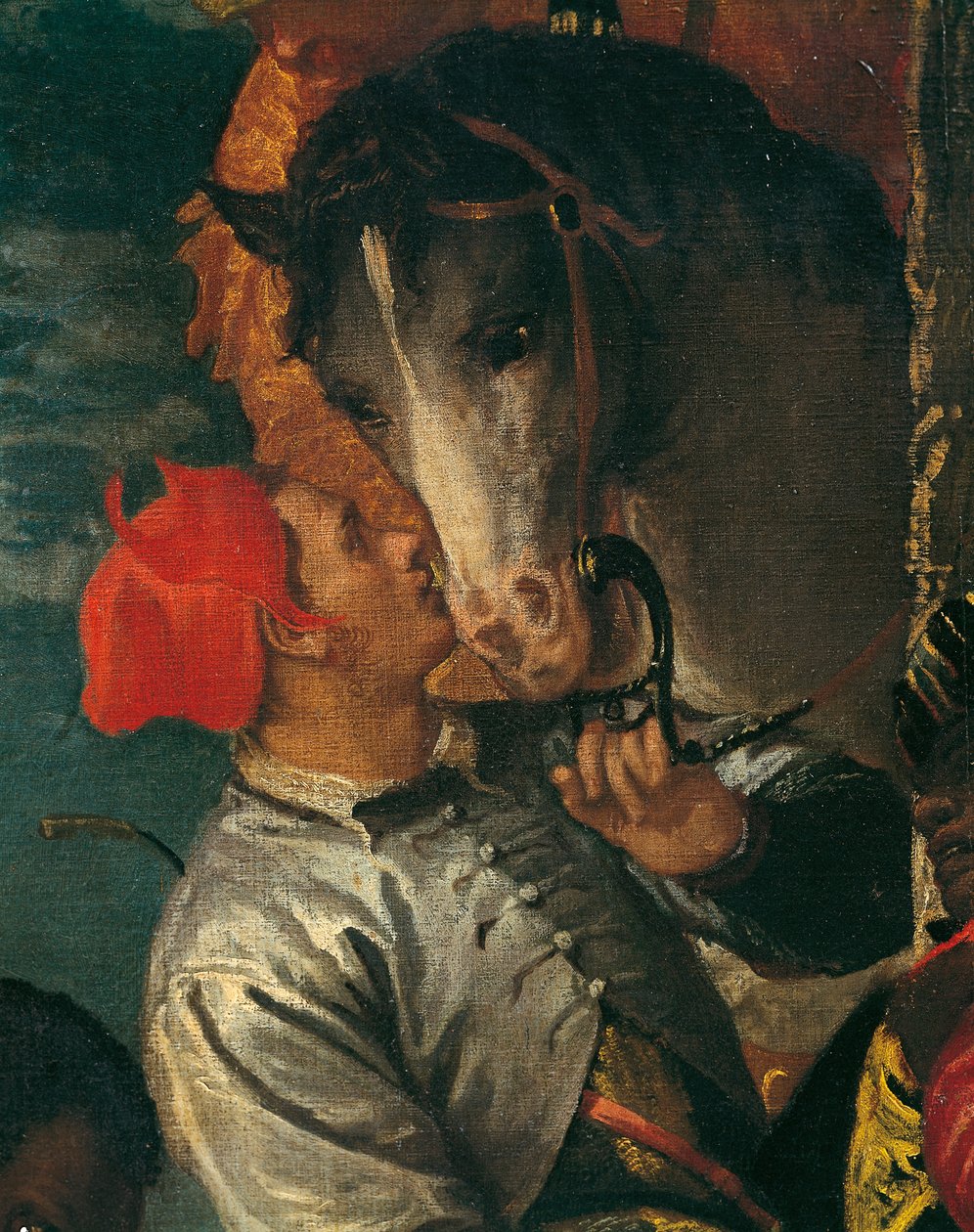 Postava ženicha, detail z Klanění tří králů, od Paola Caliariho známého jako Veronese (1528-1588), olej na plátně, 355x320 cm od (1528 88) Veronese
