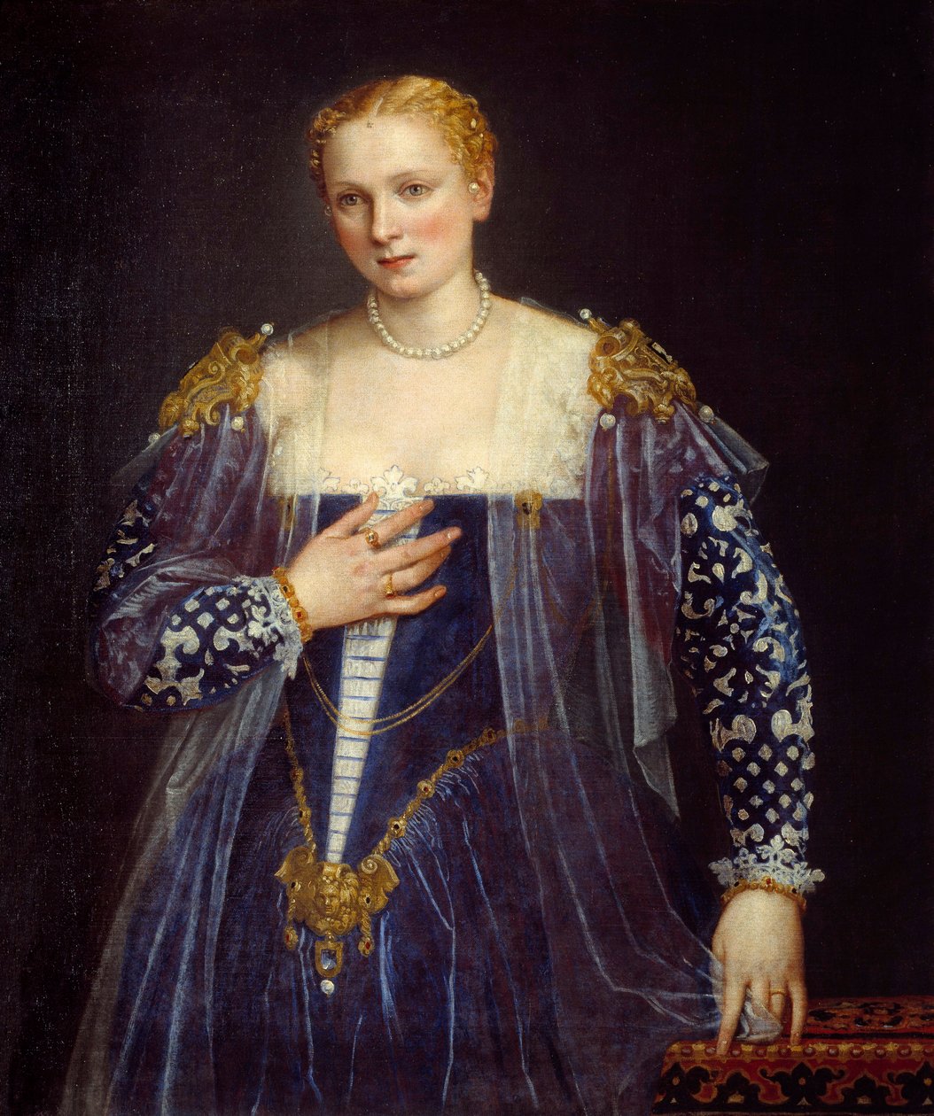 Portrét krásného obrazu Nani od Paola Veroneseho (1528-1588) 16. století Sun. 1,19x1,03 m od Veronese
