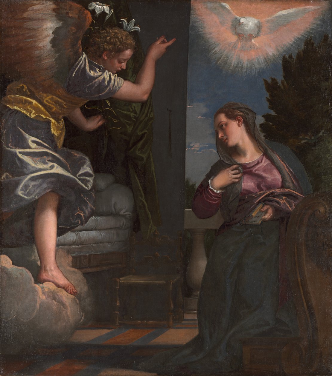 Zvěstování, kolem roku 1580 (olej na plátně) od (1528 88) Veronese
