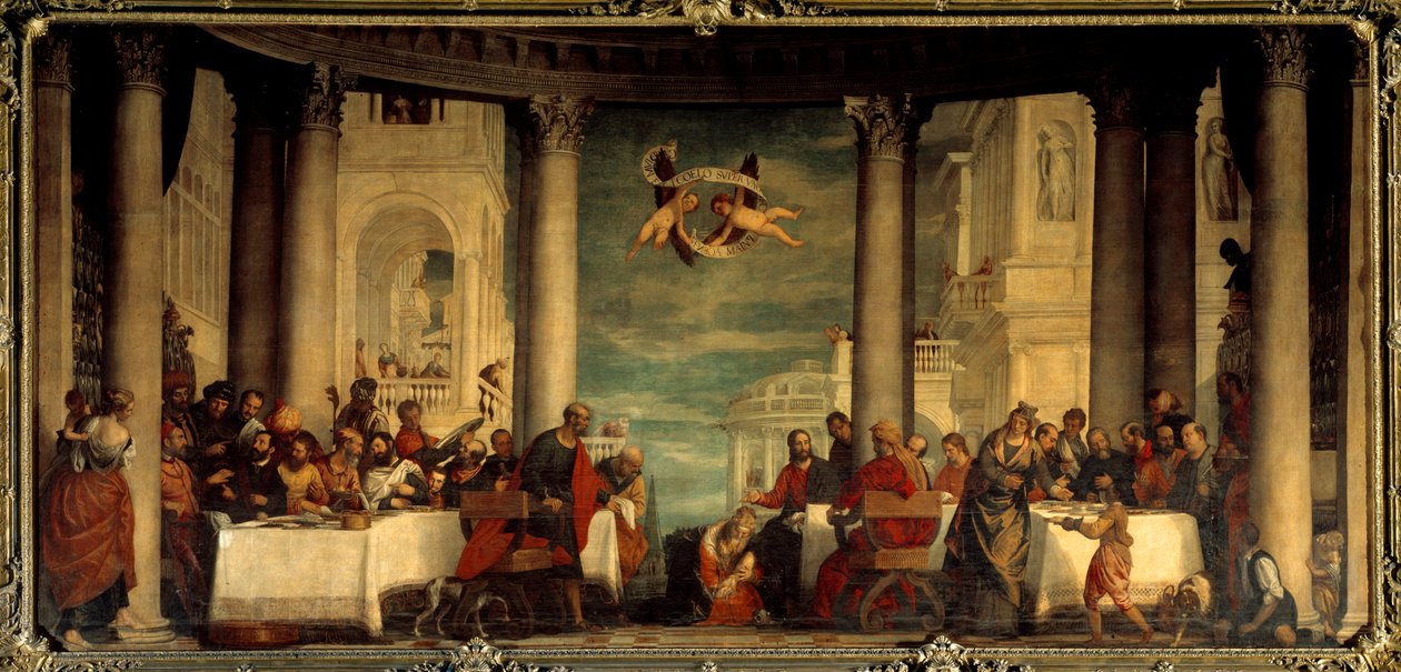 Jídlo v domě Šimona Farizeje Obraz od Paola Veronese (1528-1588) od Veronese