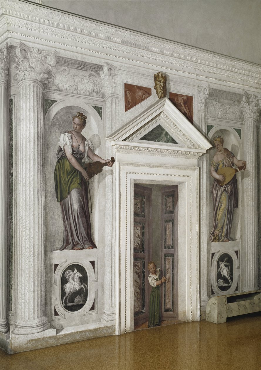 Pohled na křížovou místnost (křížová místnost), cca 1561 (freska) od Veronese