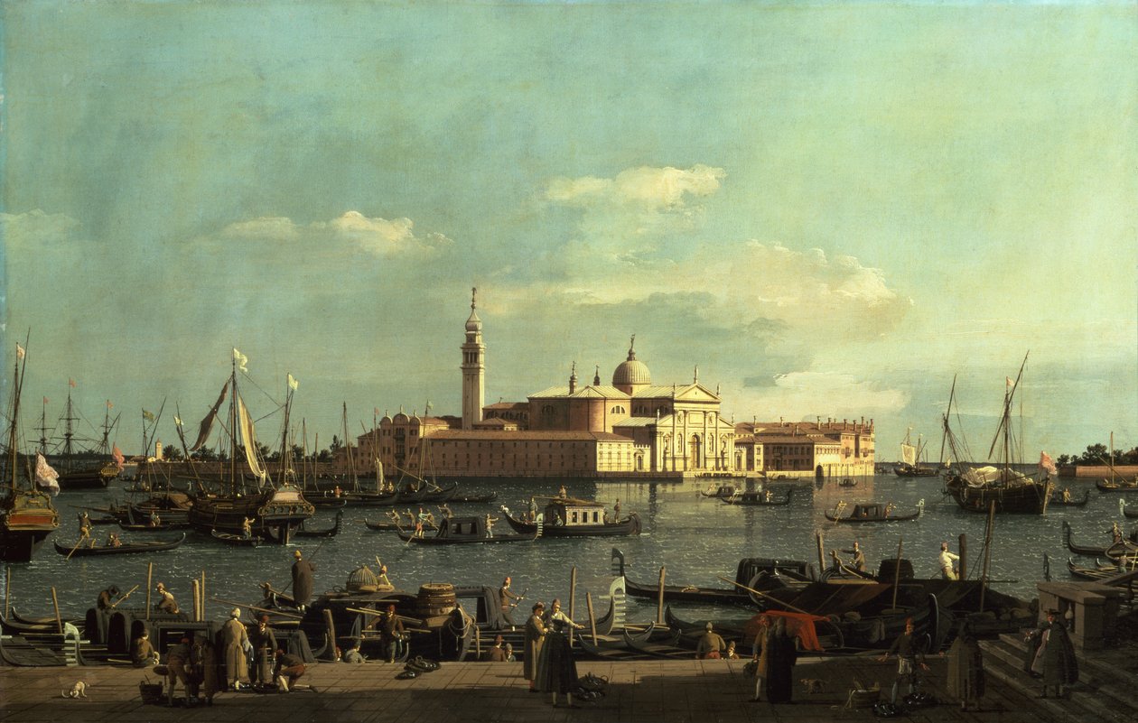 Pohled na pánev San Marco z Riva Degli Schiavoni, Benátky (olej na plátně) od Canaletto