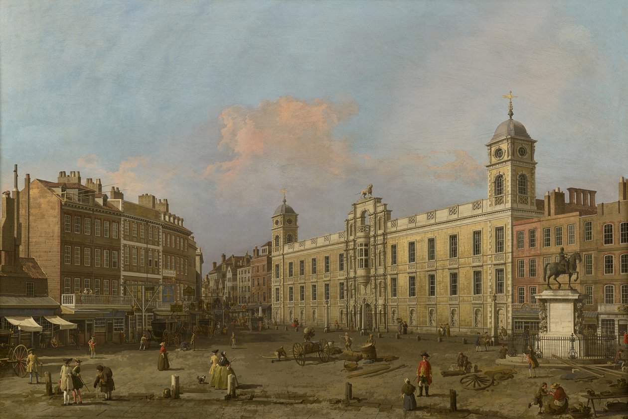 Londýn, pohled na Northumberland House, při pohledu na východ od Canaletto