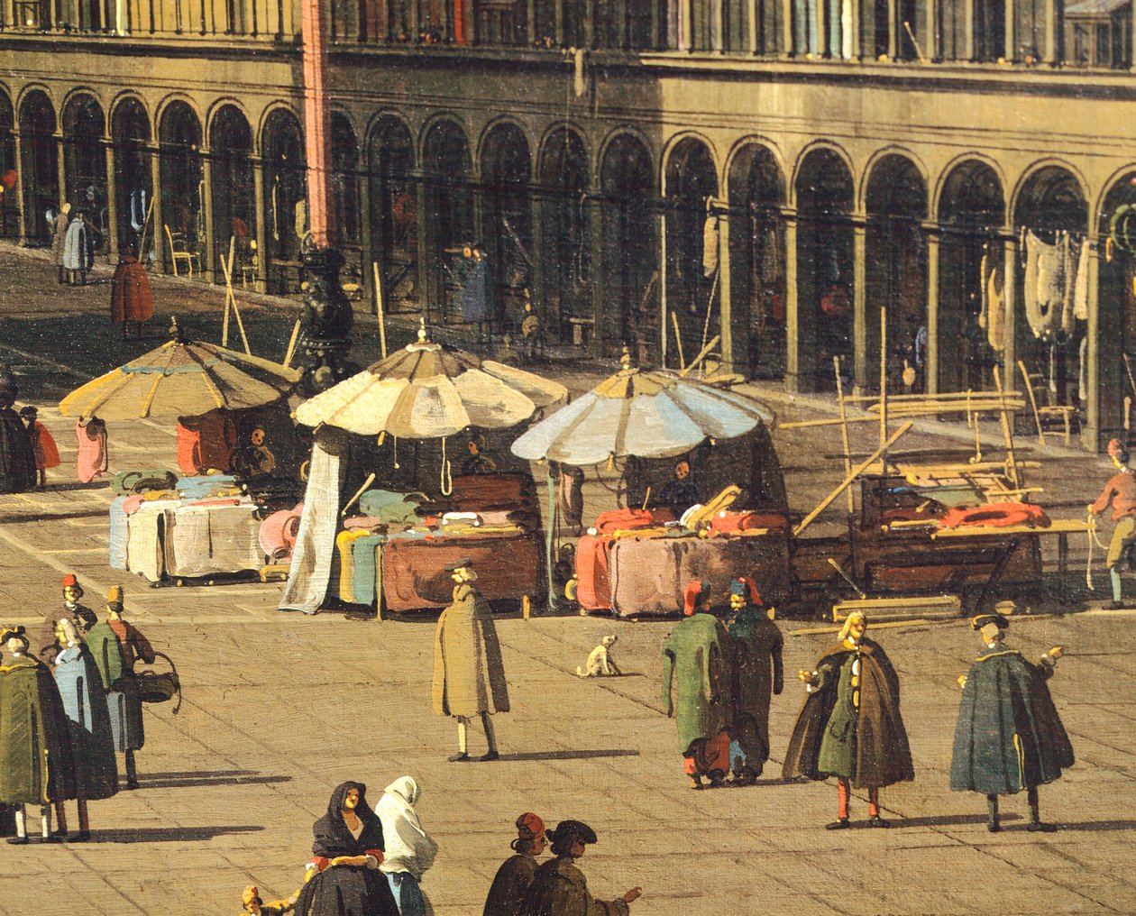 Piazza San Marco (náměstí svatého Marka) od baziliky směrem ke kostelu San Geminiano a Procuratie Nuove (budovy prokurátorů), Benátky, Giovanni Antonio Canal, známý jako Canaletto (1697-1768), Olej na plátně, 68,5x93,5 cm , asi 1735 od (1697 1768) Canaletto