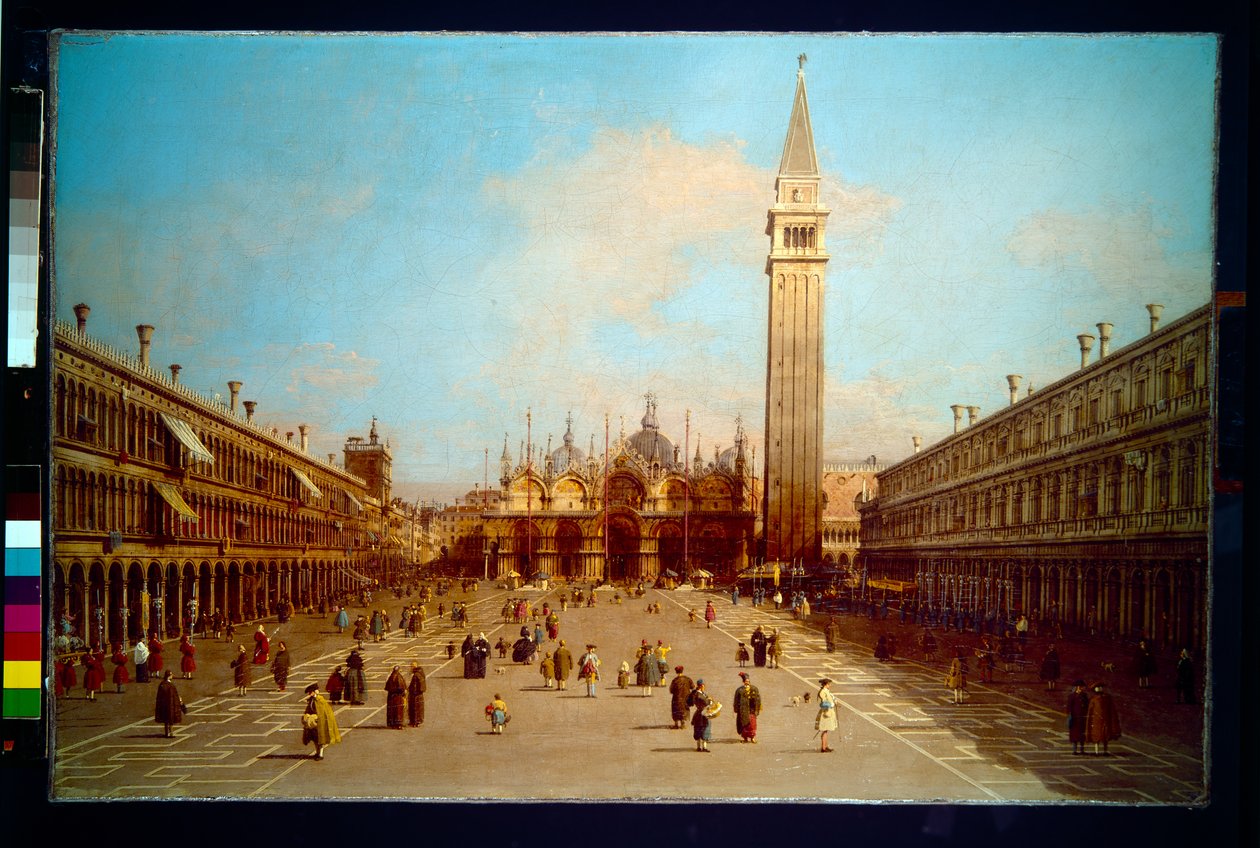 Náměstí San Marco při pohledu na baziliku San Marco od (1697 1768) Canaletto