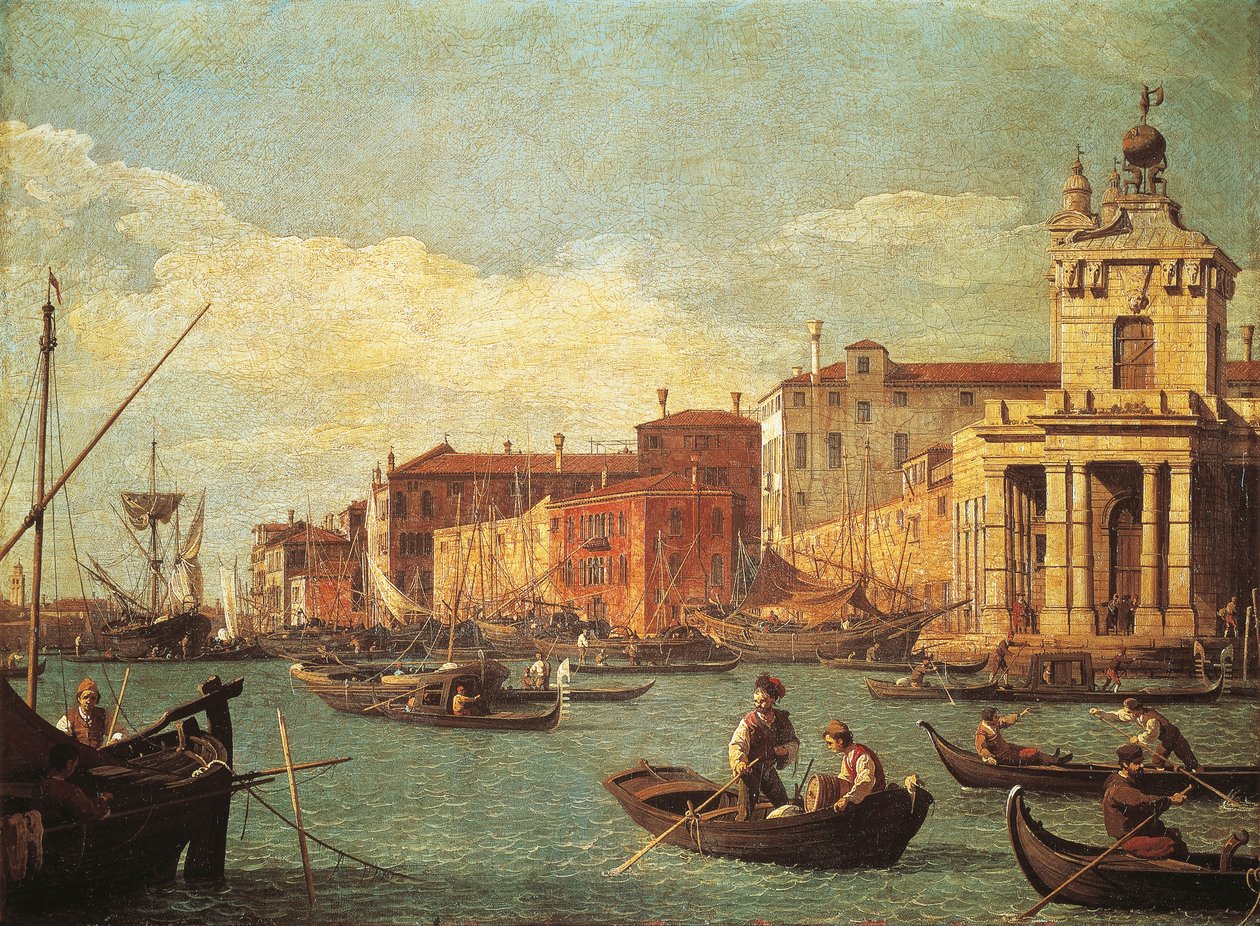 Celnice a kanál Giudecca od (1697 1768) Canaletto