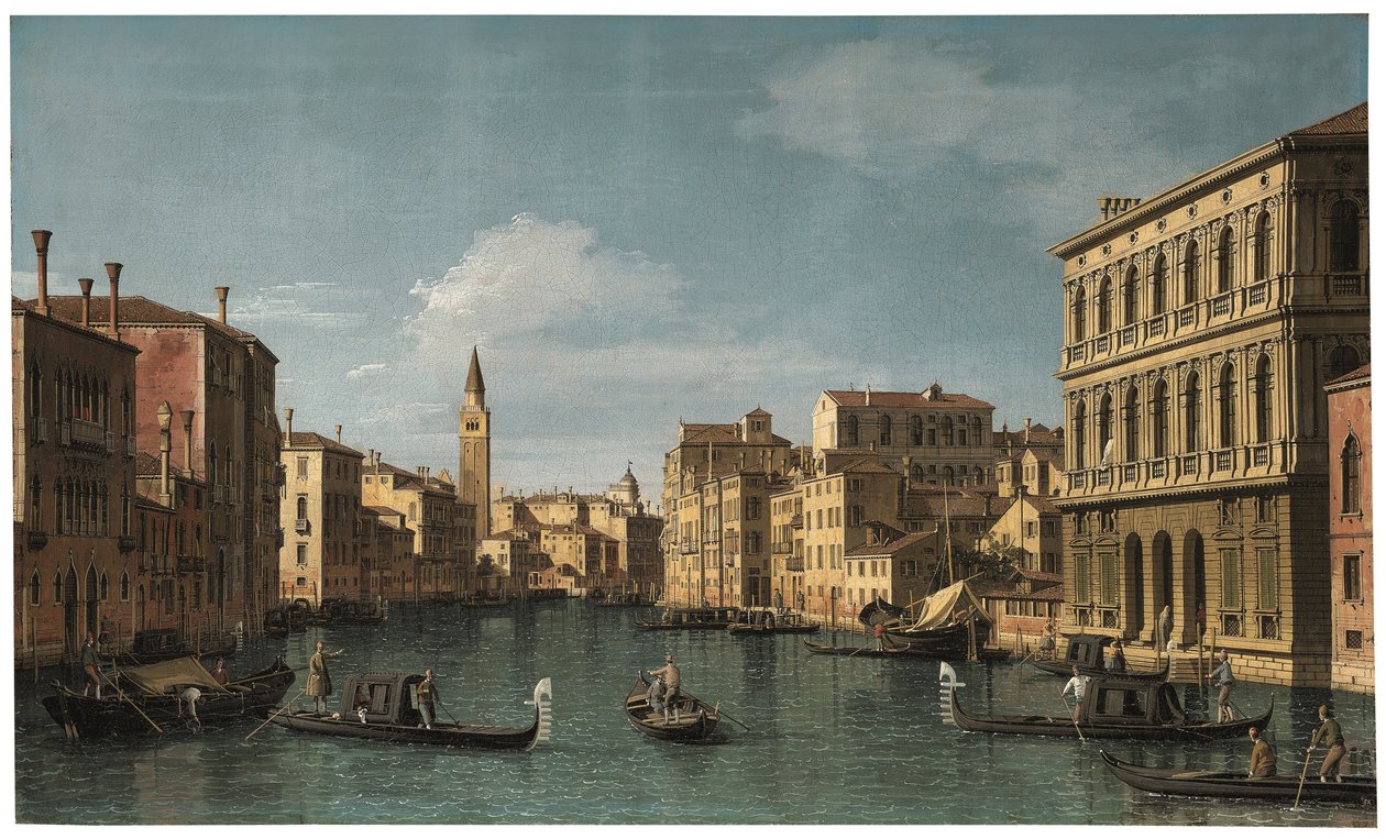 Canal Grande, Benátky, pohled na severozápad od Ca