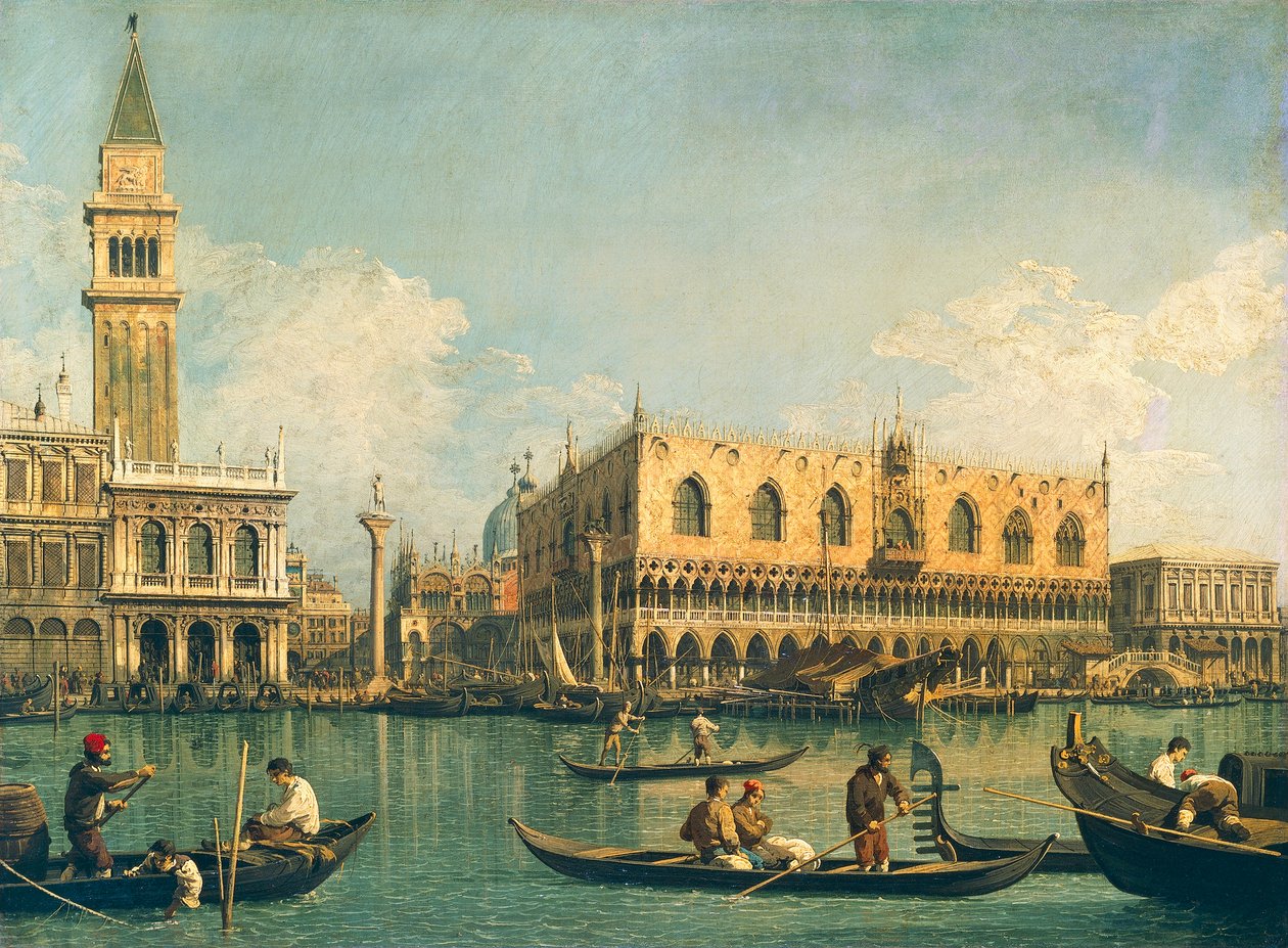 Molo z Bacino di San Marco na Den Nanebevstoupení Páně, Giovanni Antonio Canal, známý jako Canaletto (1697-1768), Olej na plátně, 53,5x71 cm, 1730-1 od (1697 1768) Canaletto