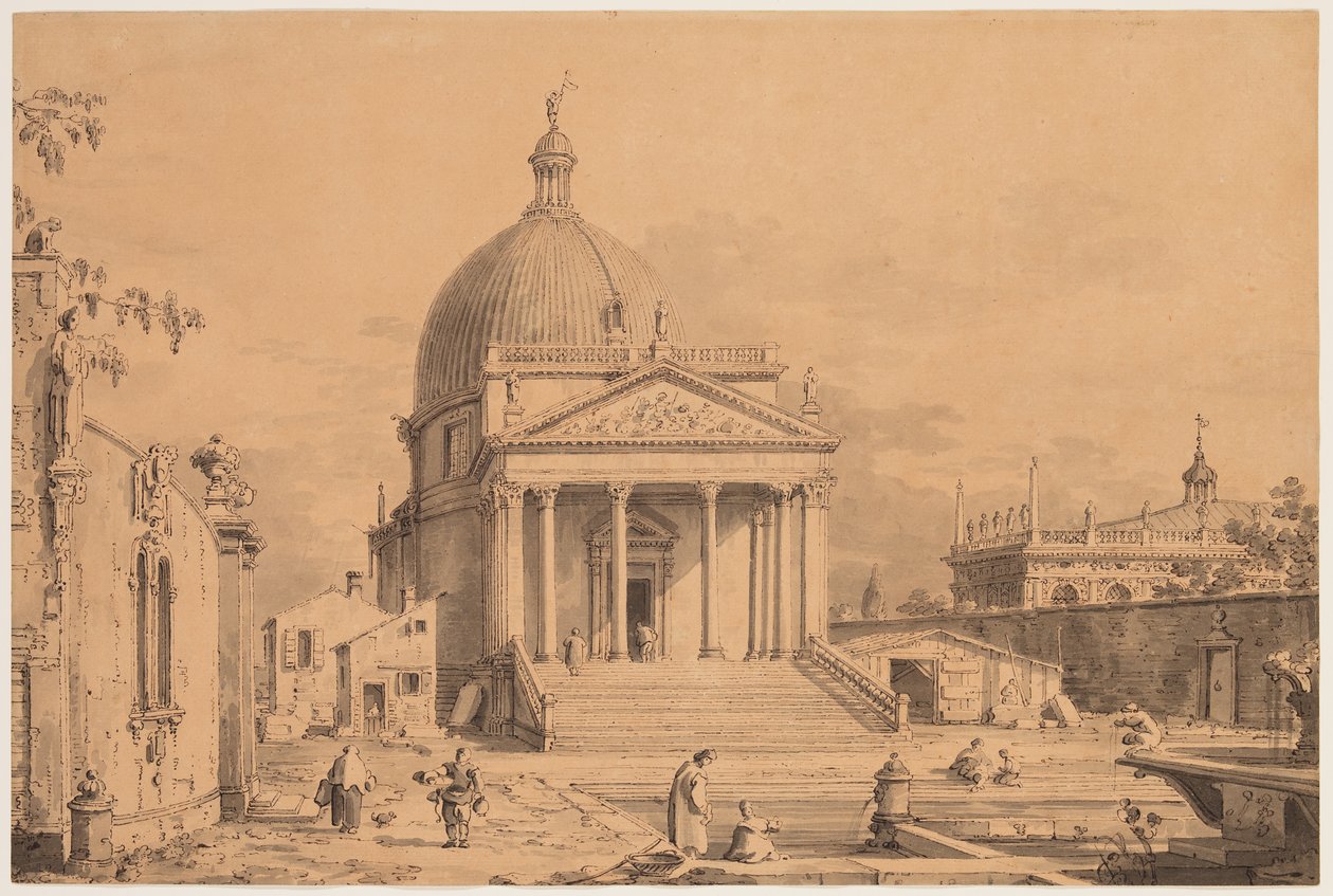 View Conceived with San Simone Piccolo, c. 1735 od Canaletto
