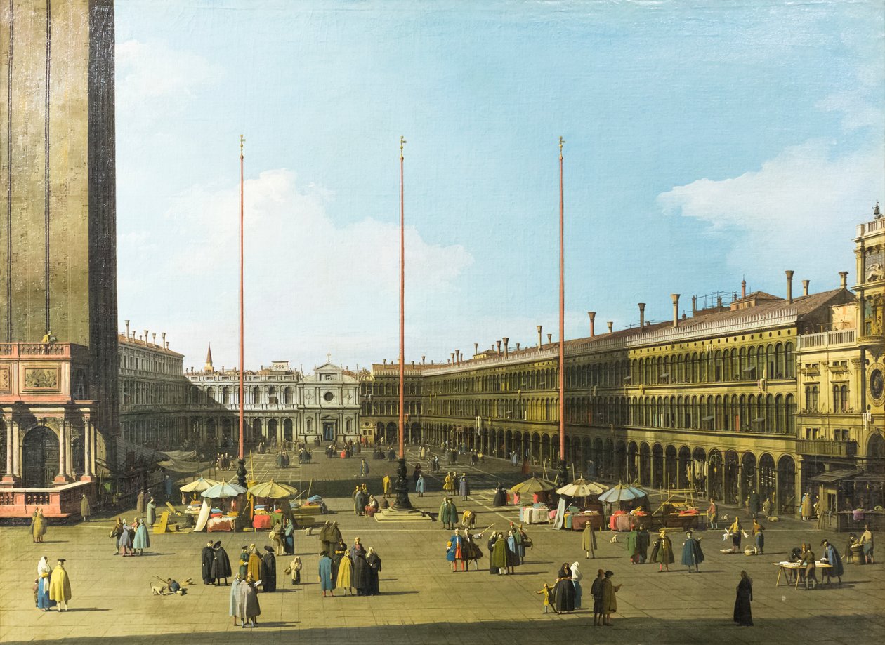 Benátky, pohled na náměstí piazza san Marco s prokuraturou od (1697 1768) Canaletto