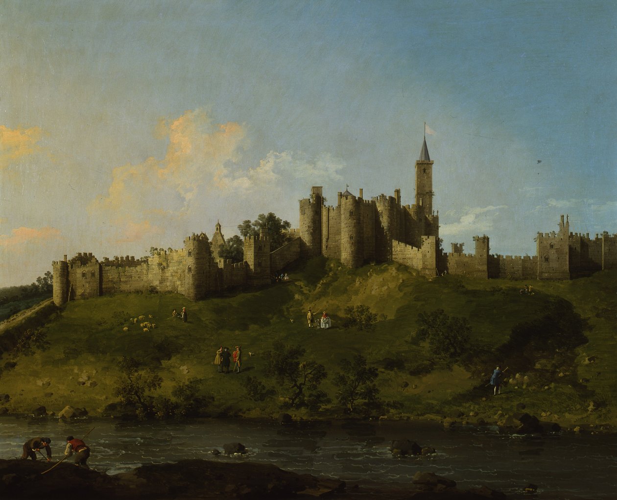 Pohled na hrad Alnwick od Canaletto