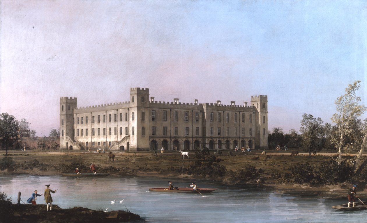 Pohled na Syon House přes Temži z jihovýchodu od Canaletto