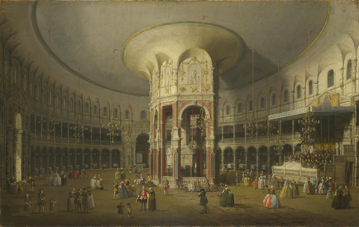 Vnitřní pohled na rotundu Ranelagh v Londýně od Canaletto