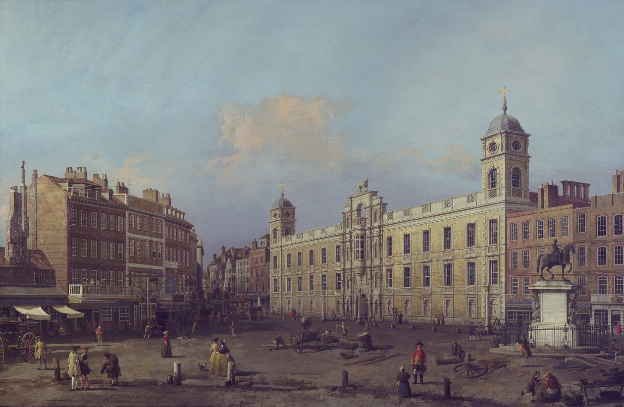 Londýn, pohled na Northumberland House, při pohledu na východ od Canaletto