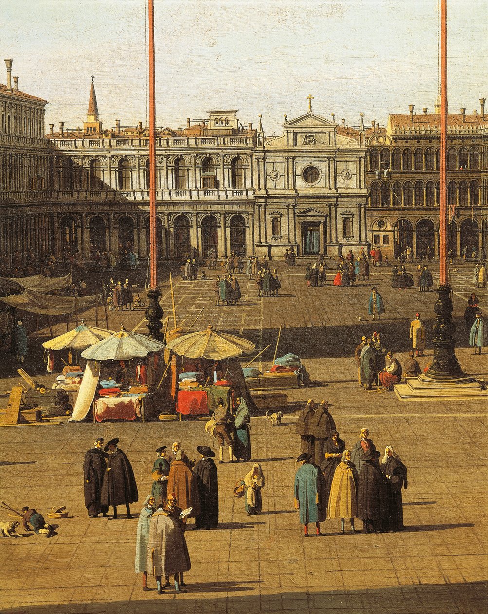 Piazza San Marco, Benátky, cca 1735, Giovanni Antonio Canal, známý jako Canaletto (1697-1768), Olej na plátně, 68,5x93,5 cm, Detail od Canaletto