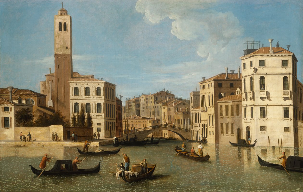 Vchod do Cannaregio, Benátky (olej na plátně) od Canaletto