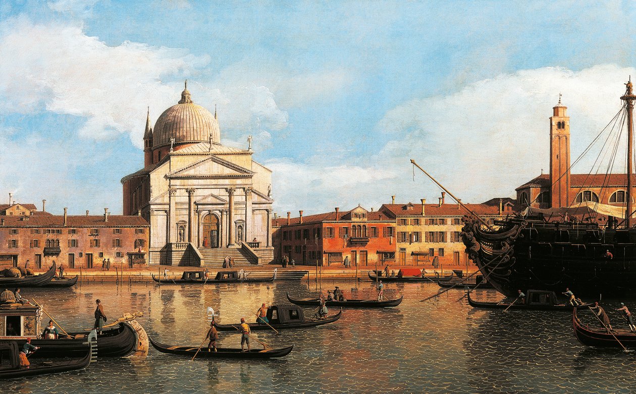 Pohled na kostel Spasitele a svatého Jakuba, Benátky od Canaletto