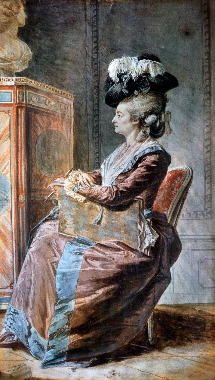 Návrhář, Louis de Carmontelle (1717-1806), kresba. od Carmontelle