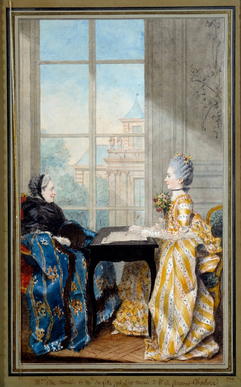 Portrét Madame du Moutier a Mademoiselle La Ville, manželka Monsieur Clermont d