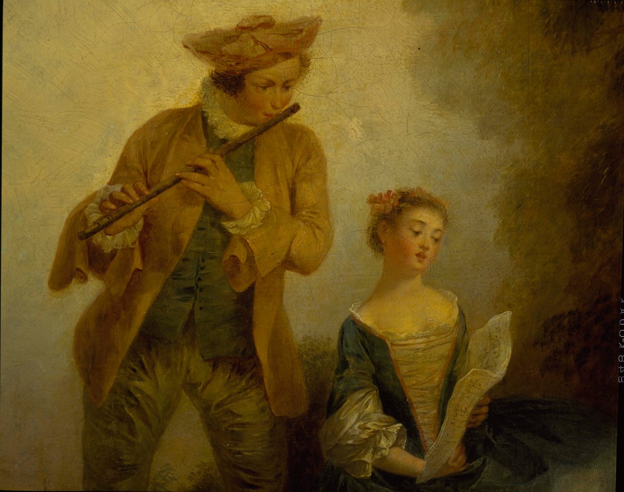 Tři dcery skladatele Joseph-Nicolas-Pancrace Royer (asi 1705-1755) provozující hudbu baletu Zaide od Carmontelle