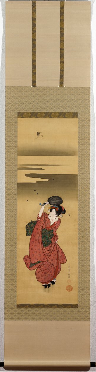 Mladá žena loví světlušky od (1777-1835) Toyokuni II