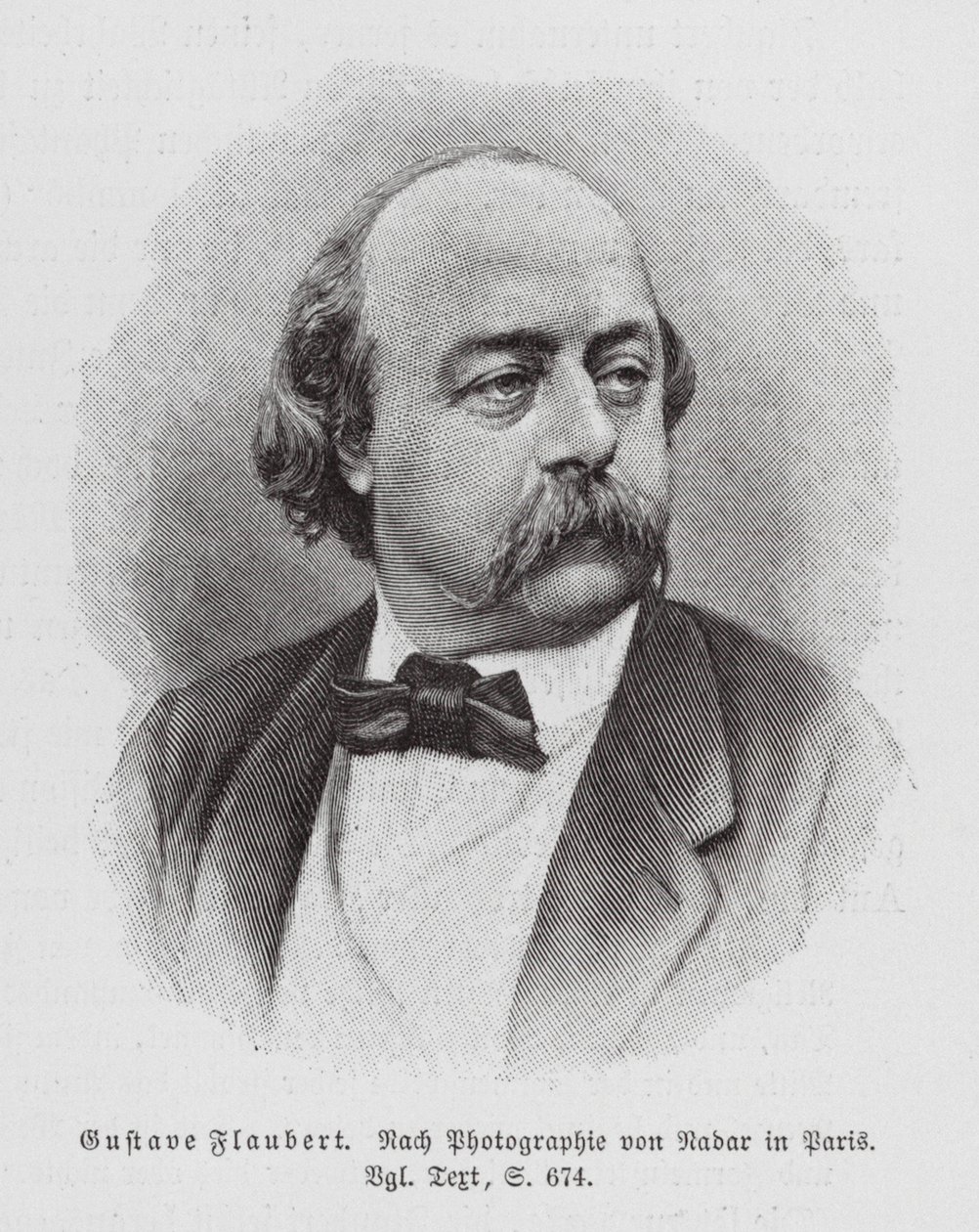Gustave Flaubert, francouzský spisovatel (rytina) od (1820-1910) (after) Nadar