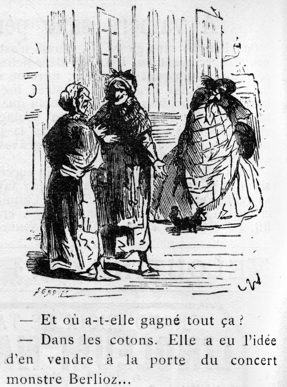 Kreslený film o díle Hectora Berlioze (1803-1869) navržený Nadarem v roce 1856 pro časopis „“Pour rire“““. od Nadar