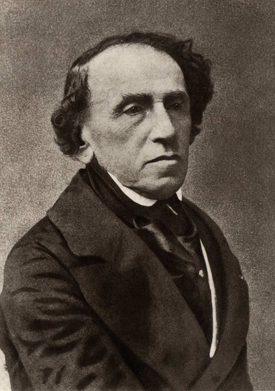 Giacomo Meyerbeer (1791-1864) (Jakob Liebmann Beer) Německý skladatel, který se usadil v Paříži a etabloval se jako přední skladatel francouzské velké opery (č/b foto) od (1820-1910) Nadar