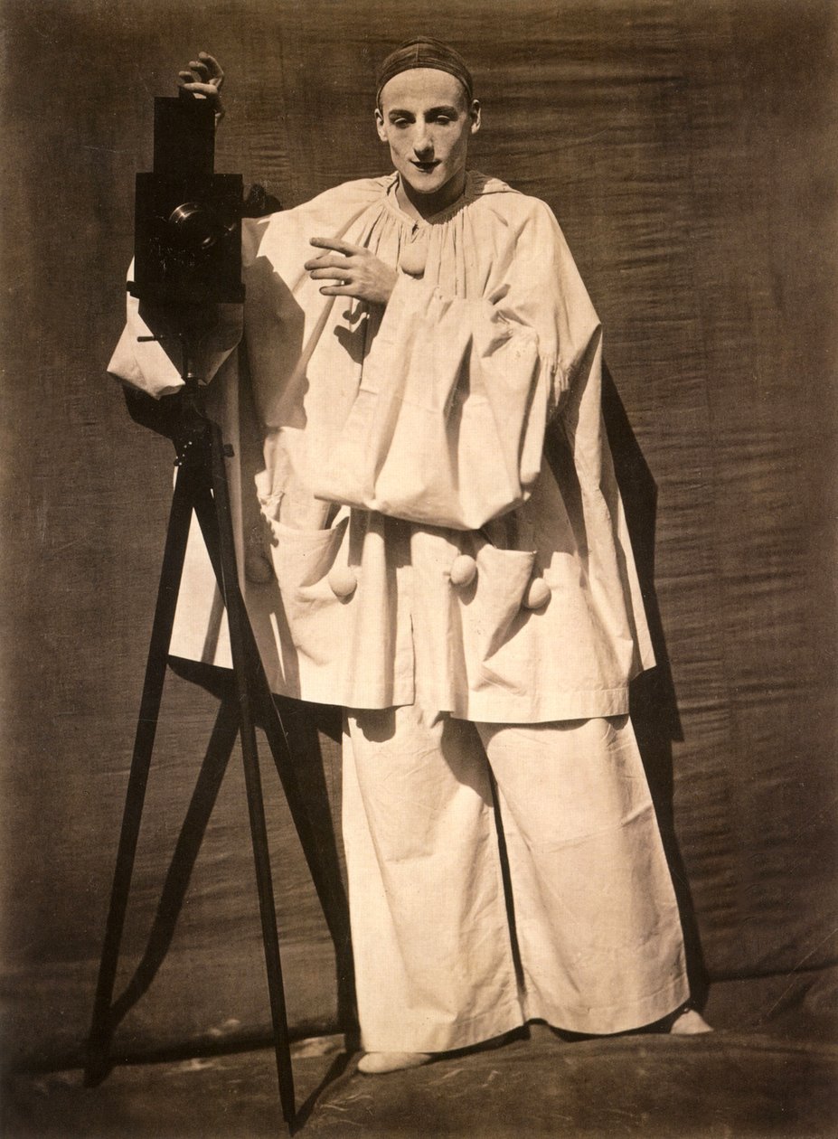 Mime Debureau jako fotograf Pierrot od (1820-1910) Nadar
