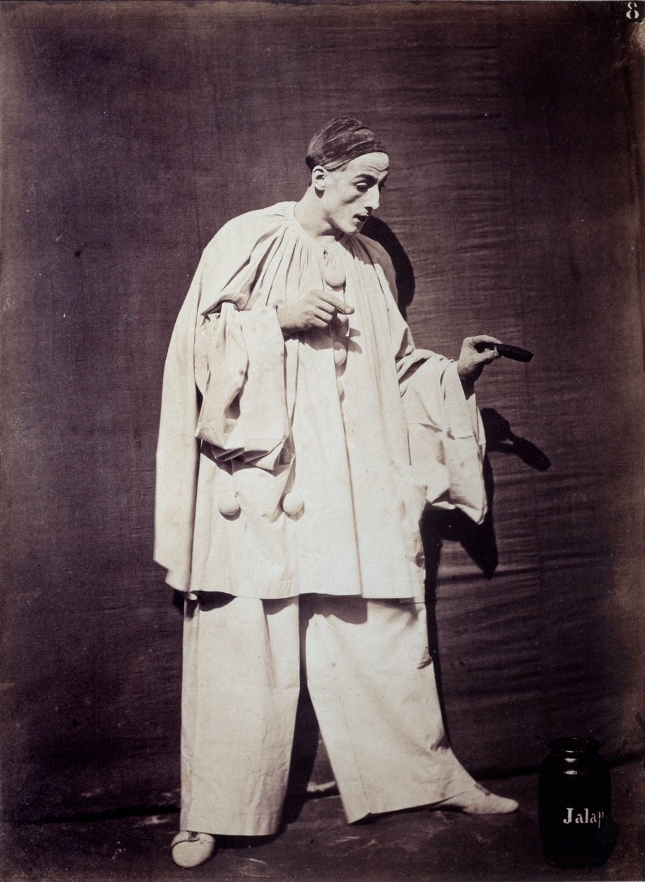 Mime: Charles Deburau (1829-1873) ve filmu „Pierrot v hrnci medicíny“ od Nadar