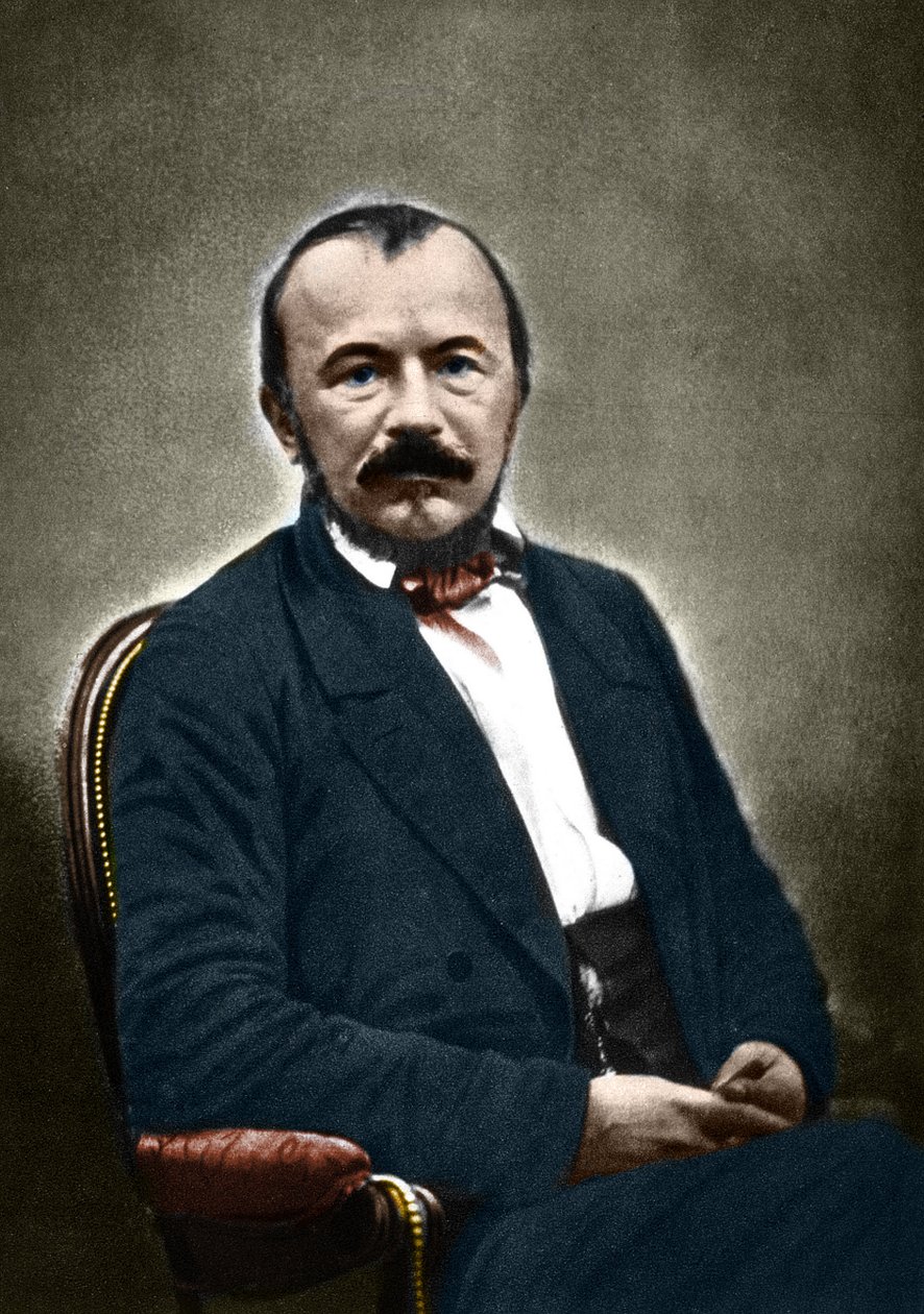 Portrét Gerarda de Nerval Francouzský spisovatel (1808-1855). od Nadar