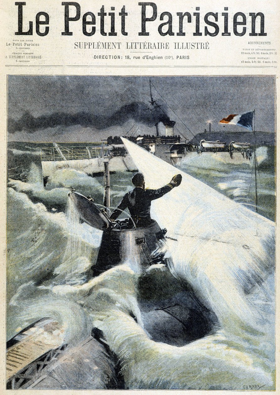 Zkušenost s ponorkou “” Le Morse”” - v “”Le Petit Parisien”” z 11.08.1901 od (after) Carrey