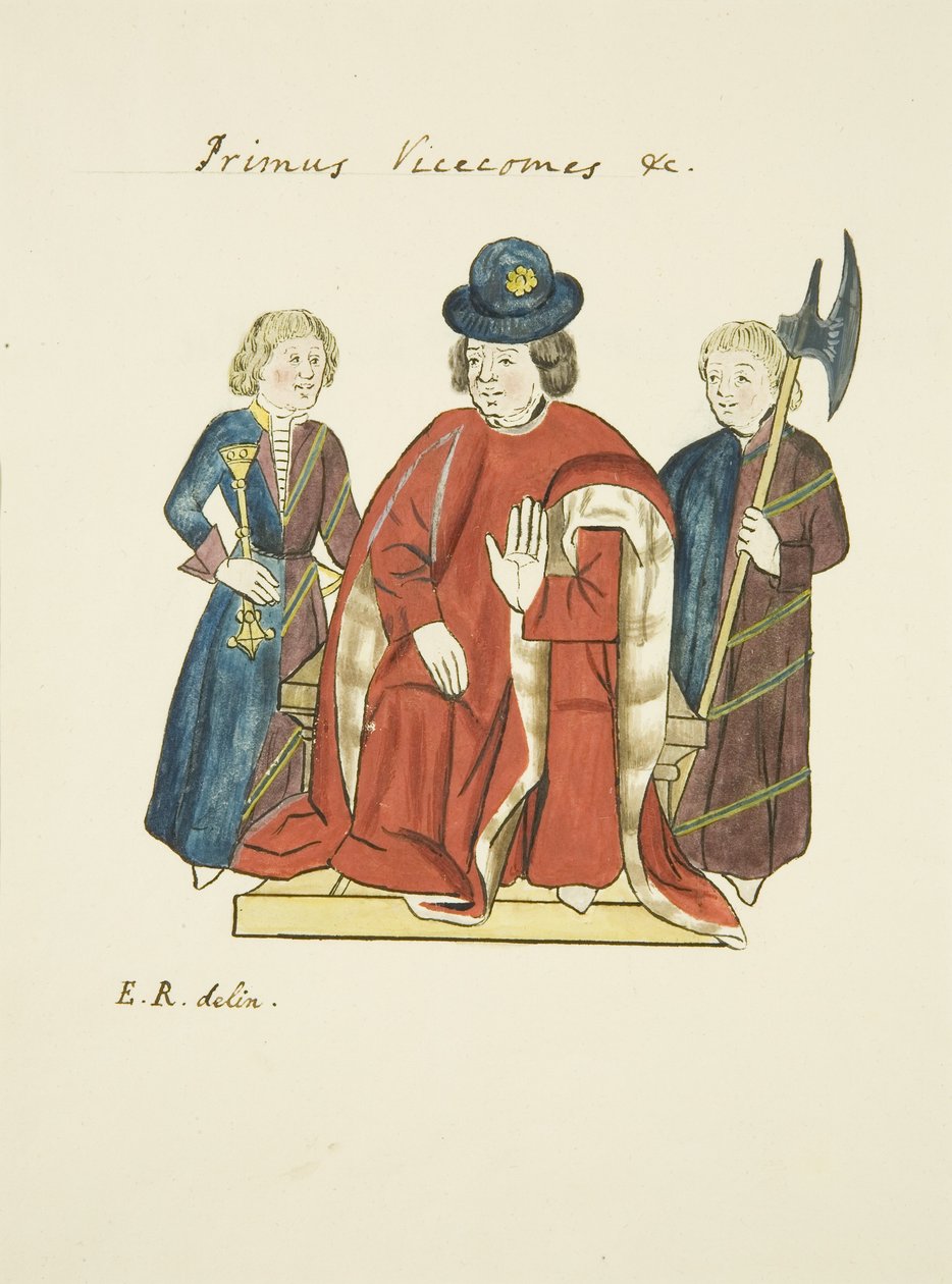 Kopie ilustrací z Ricartova kalendáře (tužka a akvarel na papíře) od (after) English School