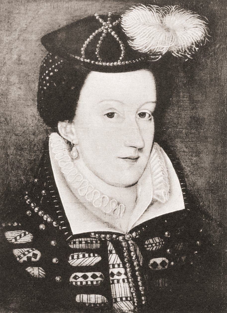 Marie, skotská královna (litho) od (after) English School