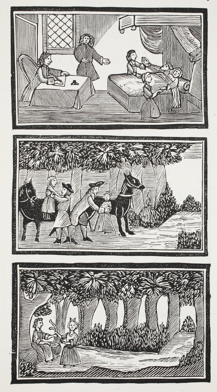Historie dvou dětí v lese, ilustrace z 