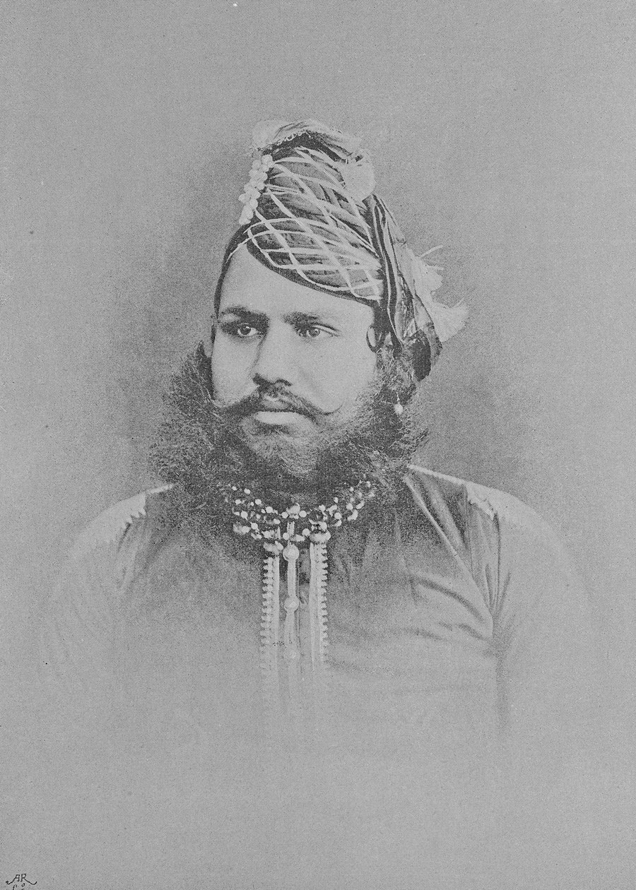 Maharadža Sawai Madho Singh II (rytina) od (after) English photographer