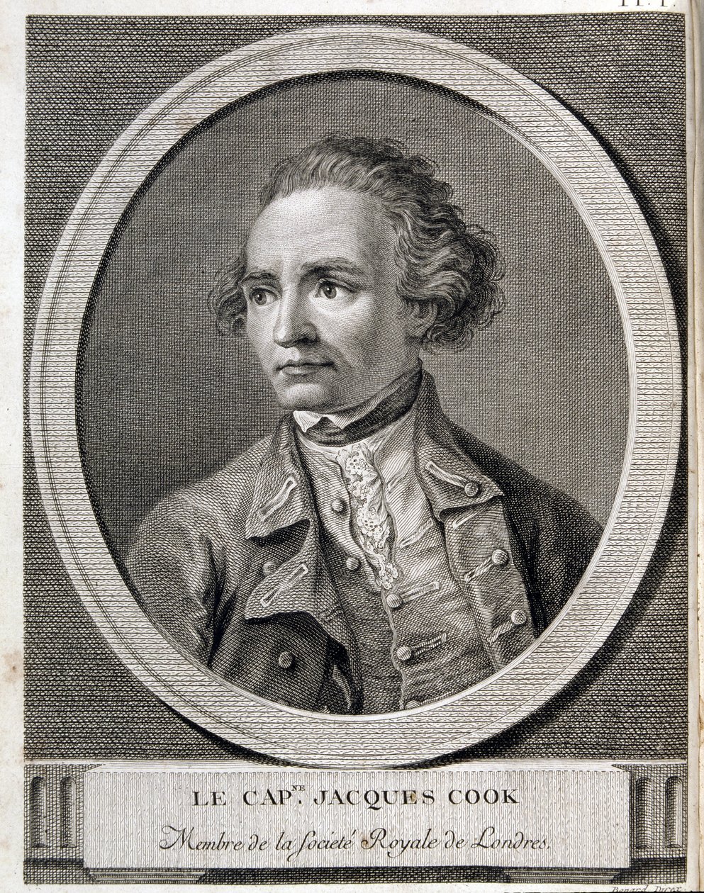 Kapitán James Cook, člen Royal Society of London od (after) French School