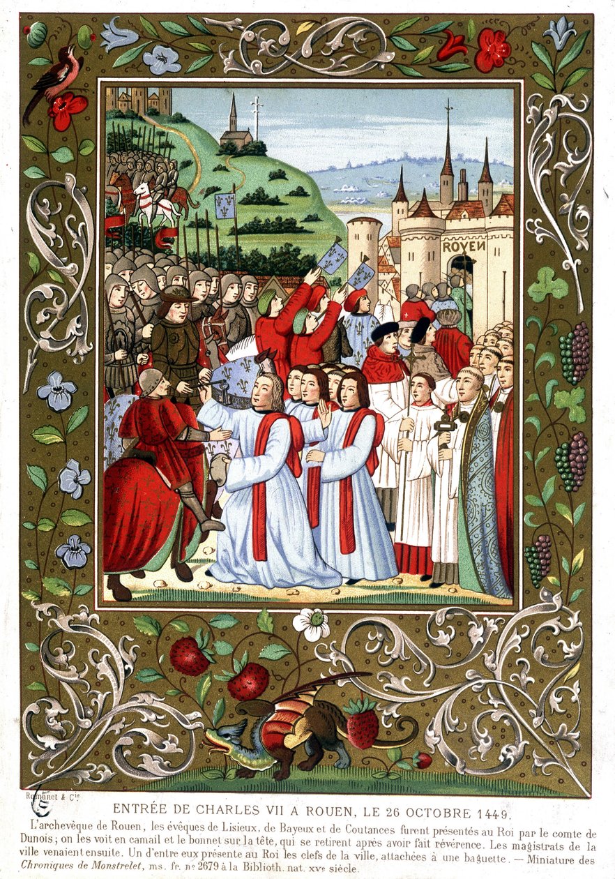 Vchod Karla VII v Rouen, 26. října od (after) French School