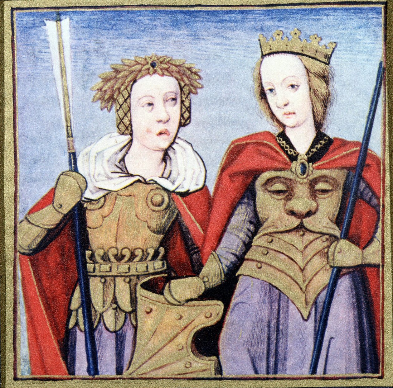 Orithia a Antiopus, královny Amazonky po "The Ladies of Renown" od Boccace. od (after) French School
