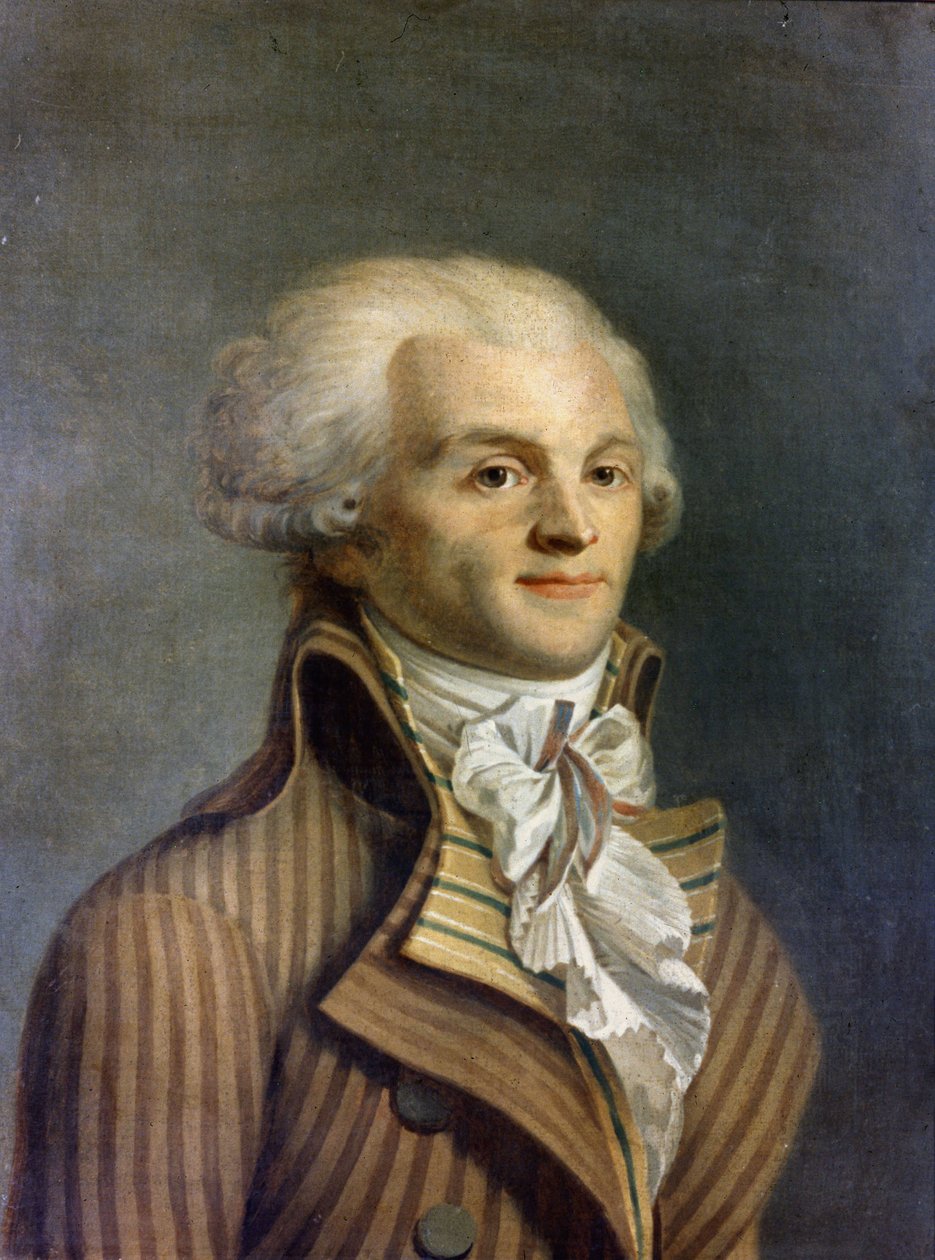 Portrét Maxmiliána Marie Isidora od Robespierra (1758-1794), francouzského politika. od (after) French School