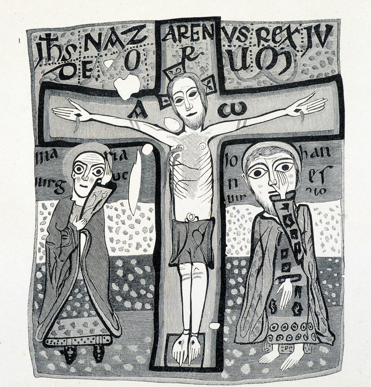 Náboženské umění, Kristus na kříži. 12. století. od (after) French School