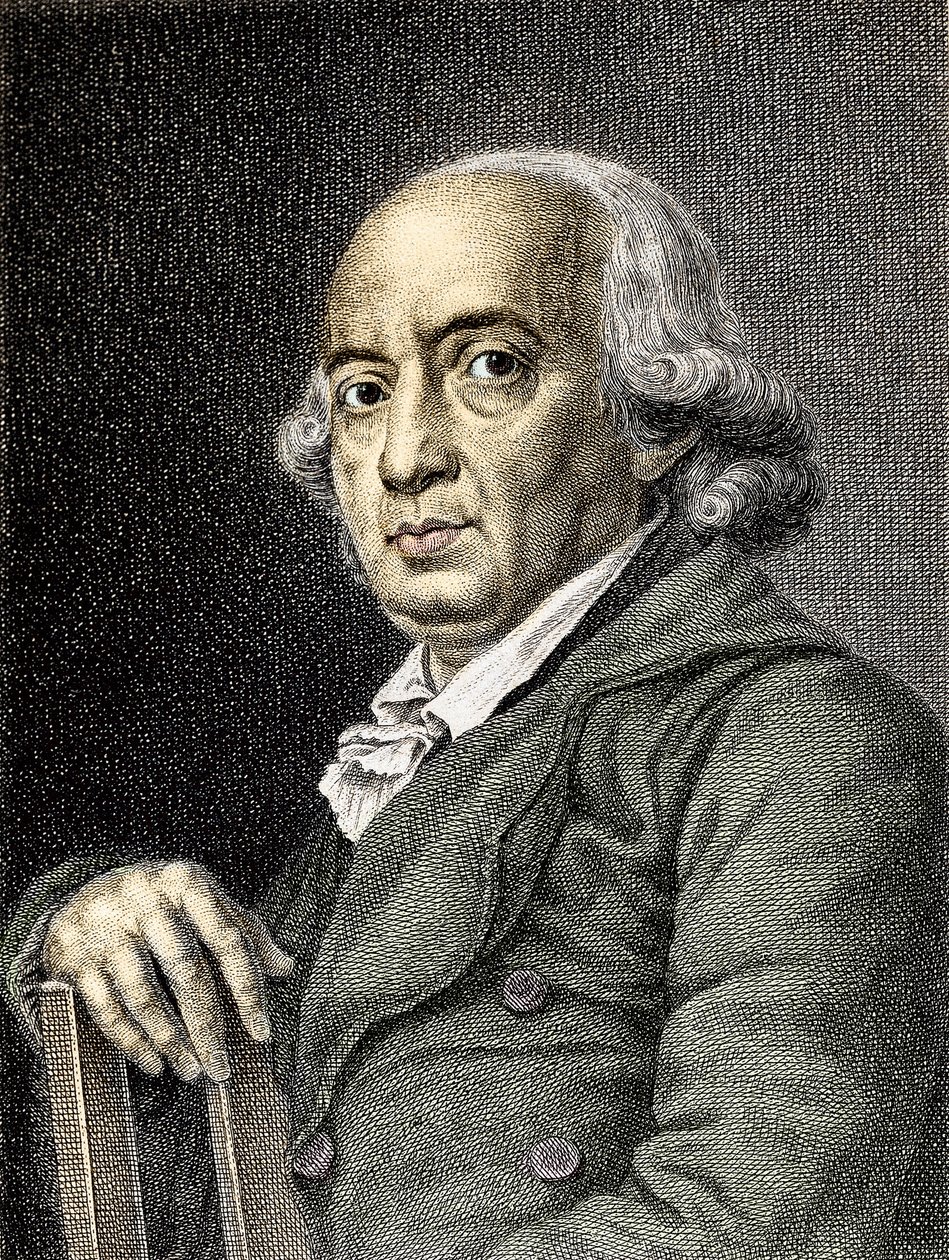 Portrét Johanna Gottfrieda von Herdera Německý básník a filozof - Portrét německého spisovatele a filozofa Johanna Gottfrieda Herdera (1744-1803) - Rytina Soukromá sbírka od (after) German School