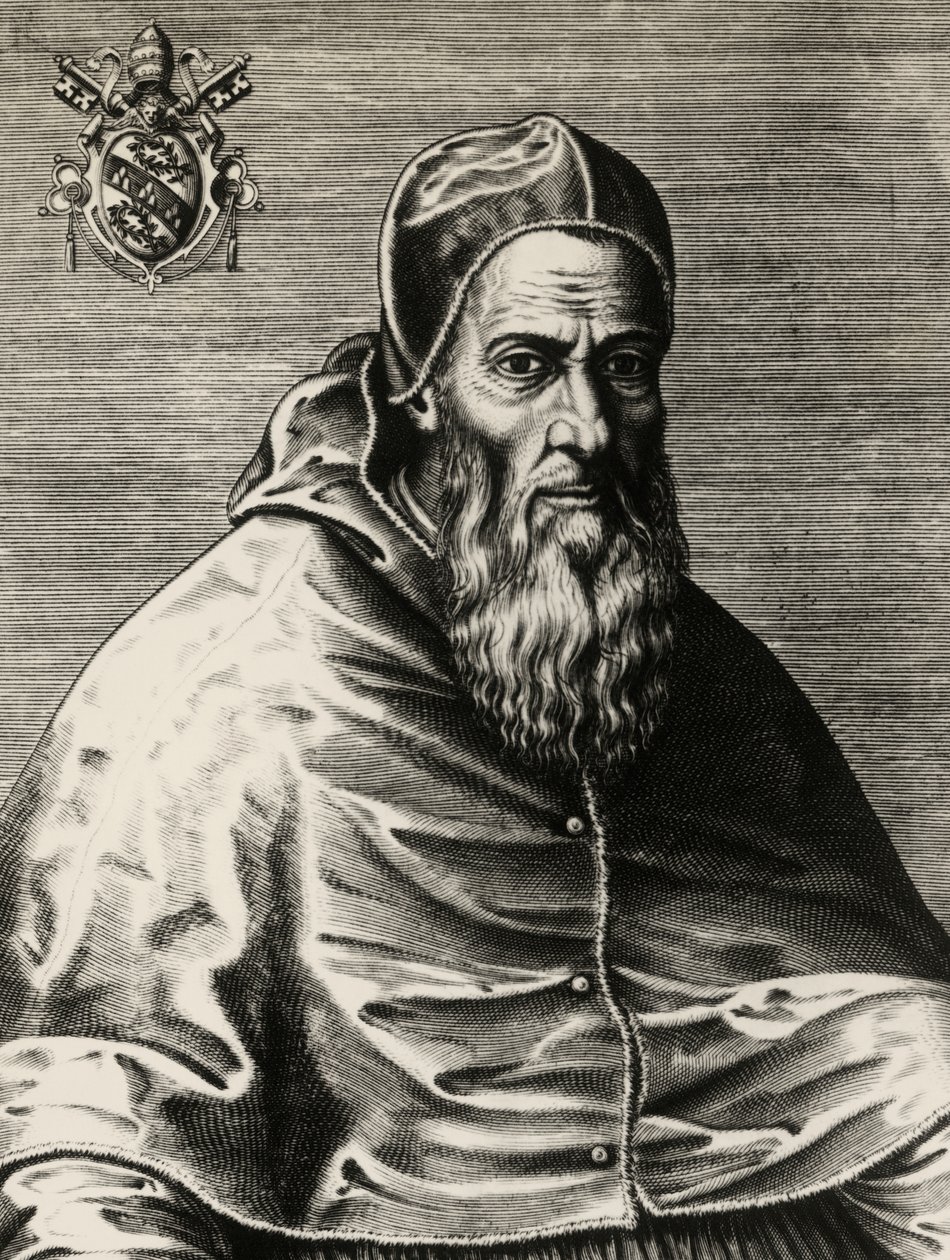 Portrét Julia III., narozeného jako Giovanni Maria Ciocchi del Monte (Monte San Savino od (after) Italian School