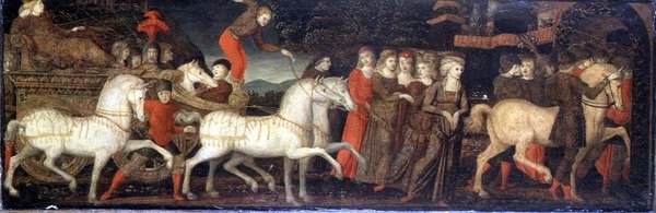Triumfální procesí - cassone panel od (attr. to) Master of Stratonice