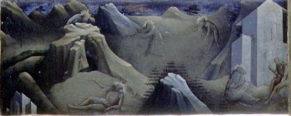 Scény ze života sv. Onufra (tempera na panelu) od (c.1370 1425) Lorenzo Monaco
